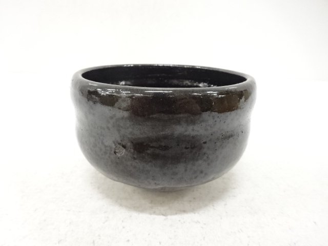 JAPANESE TEA CEREMONY / RAKU WARE TEA CHAWAN / BLACK RAKU